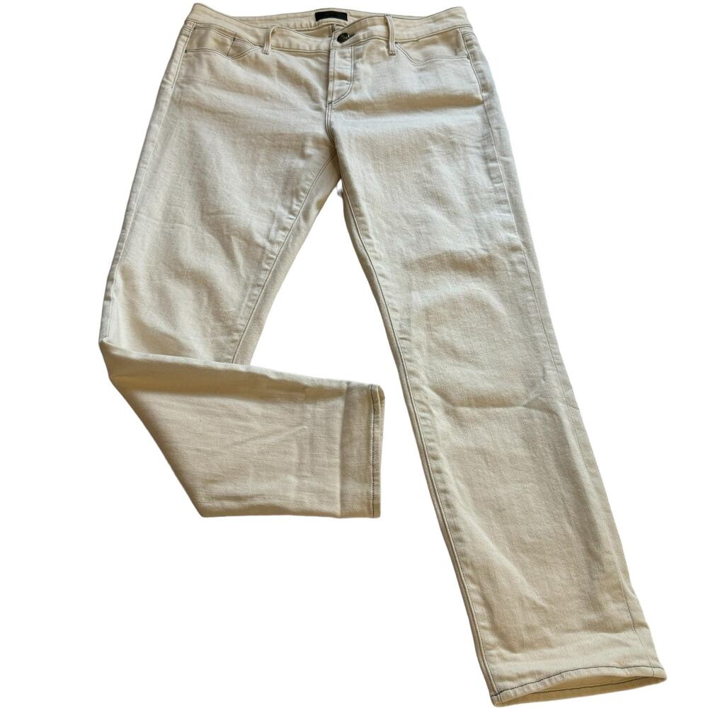 Koral Women's Beige Button Fly‎ Cropped Skinny Jeans Size 26